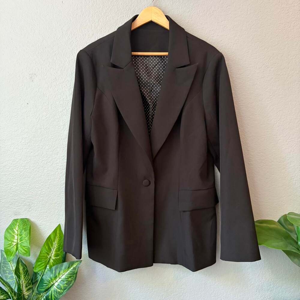 Women's Black and Brown Jacket